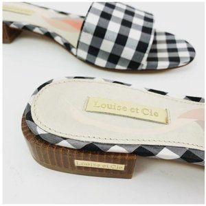 Louise et Cie 'Aydia' Slide Sandals in Gingham 8.5 New In Box!